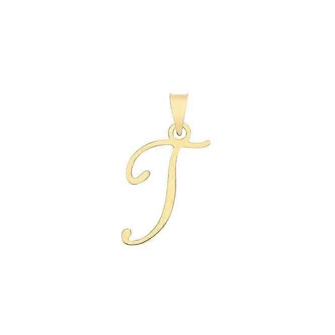 9ct Yellow Gold Script Initial Pendant PN1220/T