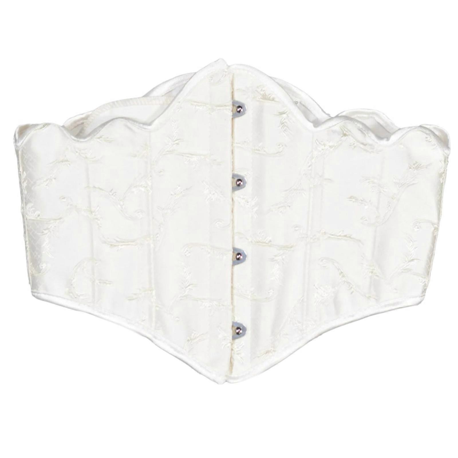 Cinto de Cinto com Cadarço para Mulheres Underbust Underbust Bustier Cinto Cinto Underbust Cinto Cinto Branco XL