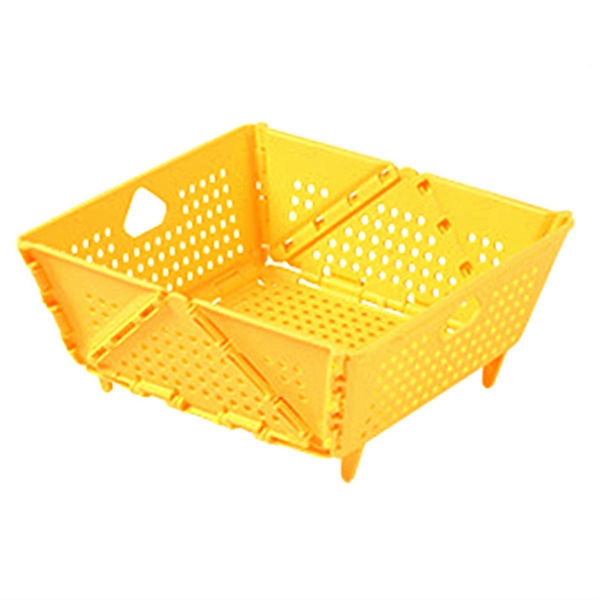 Plastic Colander - Drain Basket with Resting Feet-yellow