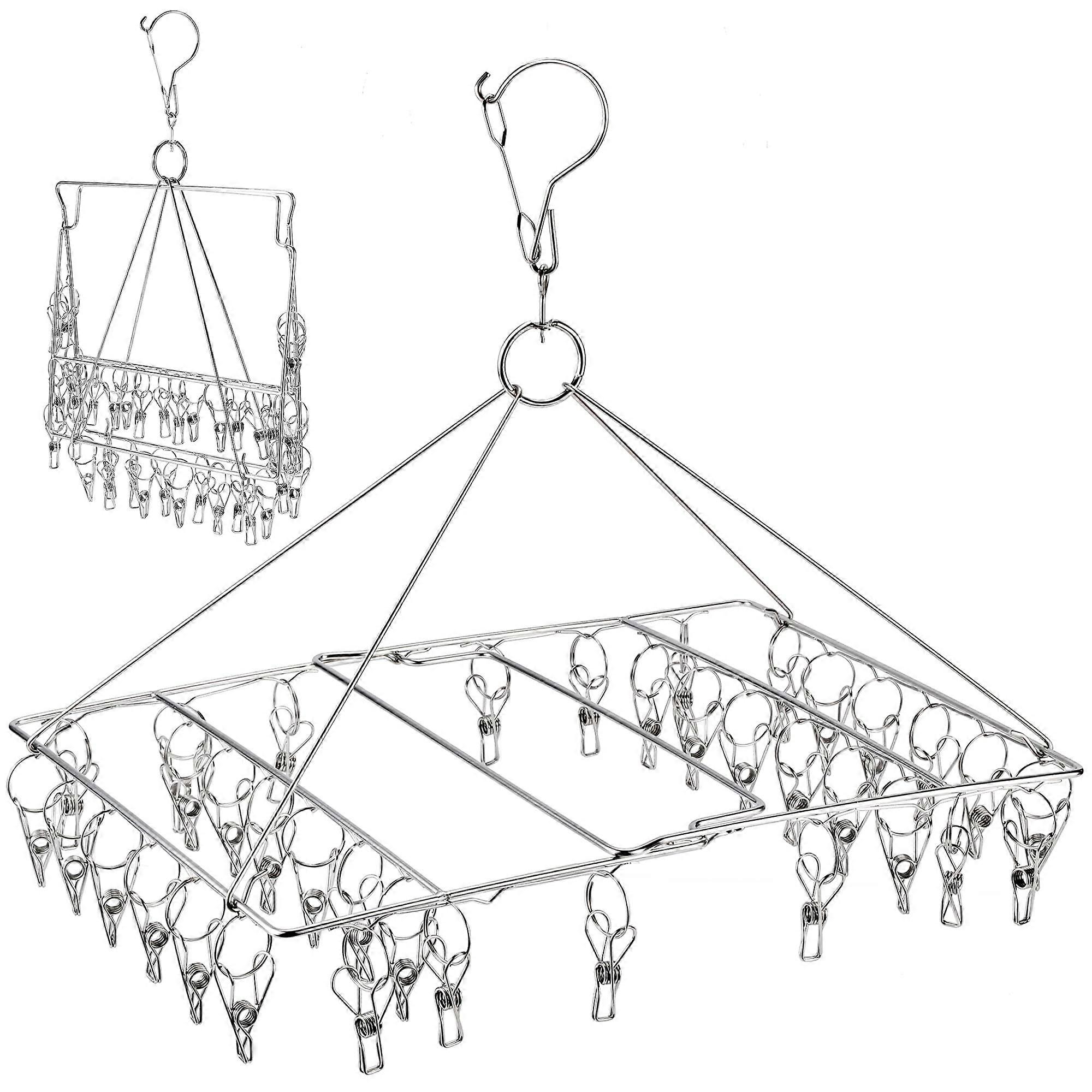 Folding Clothes Drying Hanger for Space-Saving Laundry and Travel