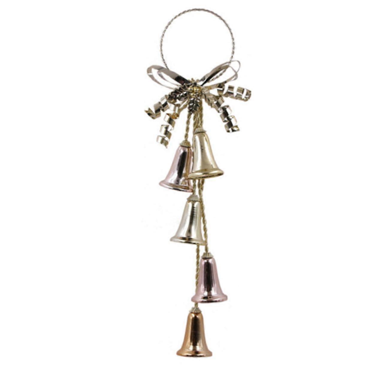 Charming Christmas Tree Decorative Bells Hanging Ornament Set Metal Structure Random Color Christmas Decor