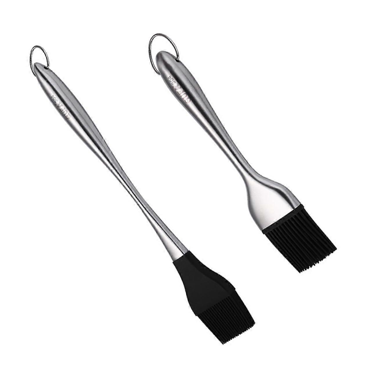 2pc Barbecue Brush Set Heat Resistant to Easy Clean for Kitchen Baking