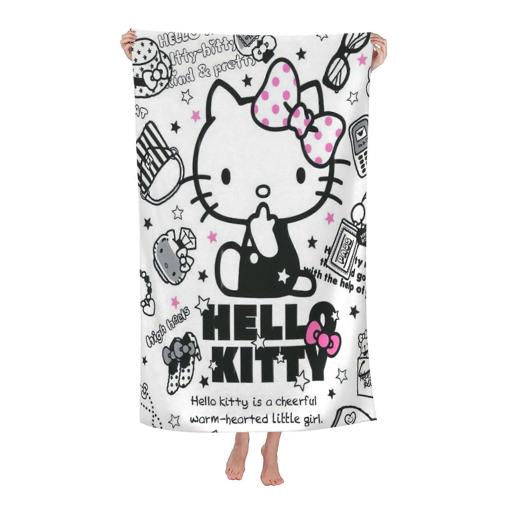 f Hello Kitty Beach Towel, Large Microfiber Bath Towel #pl11