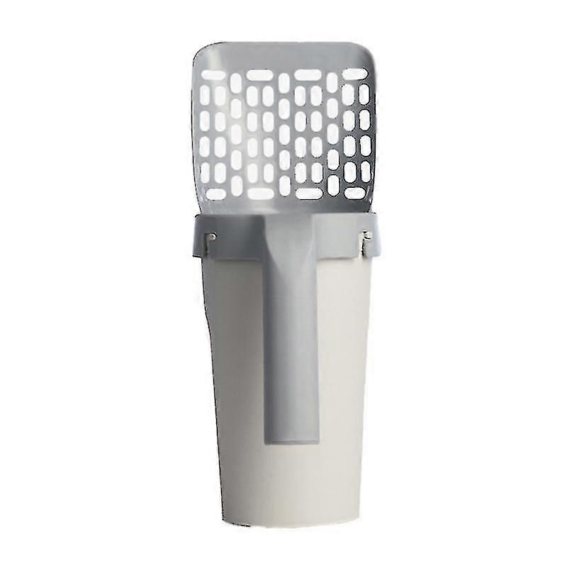 Premium Cat Litter Scoop with Holder,Mess-Free Cat Litter Shovel, with Waste Container, Cat Litter Sifter Scooper System (D-V2)