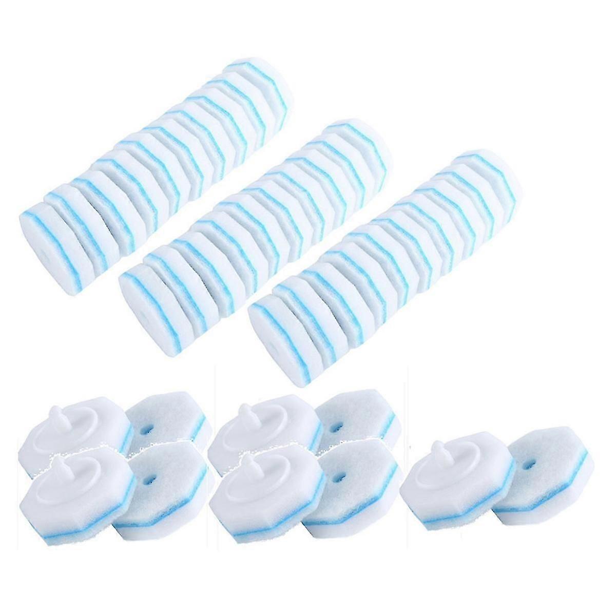 40 Counts Toilet Brush Wand Disposable Refills Bowl Scrubbers Heads