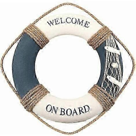 Life buoy-30cm blue and white pull net