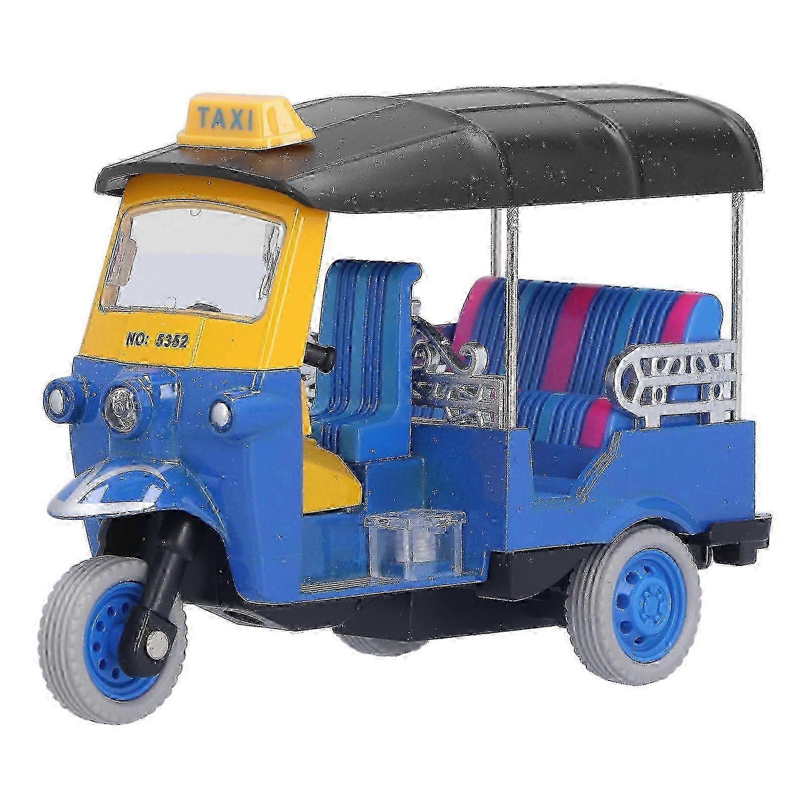 Pull Back Thai Tricycle Simulation Alloy Tuk Tuk Car Model Toy Children Vehicle Toy