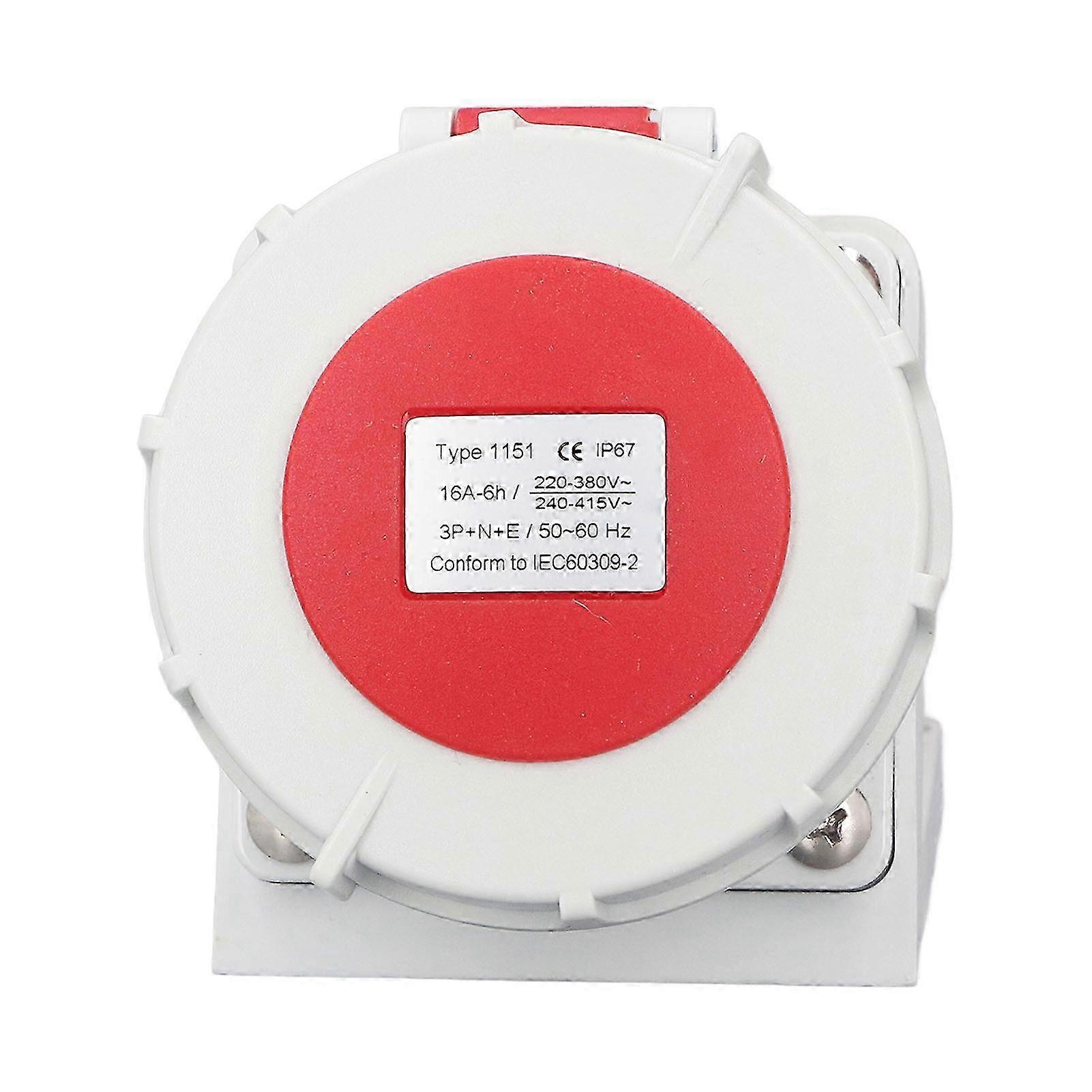 220-380V Industrial Socket 16A 5 Pin IP67 Waterproof Surface Mount