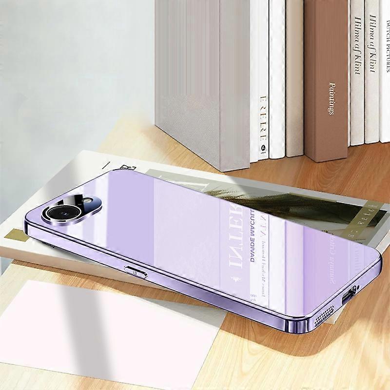 For iPhone 16e Case Electroplating PC Phone Back Cover with Camera Lens Protector