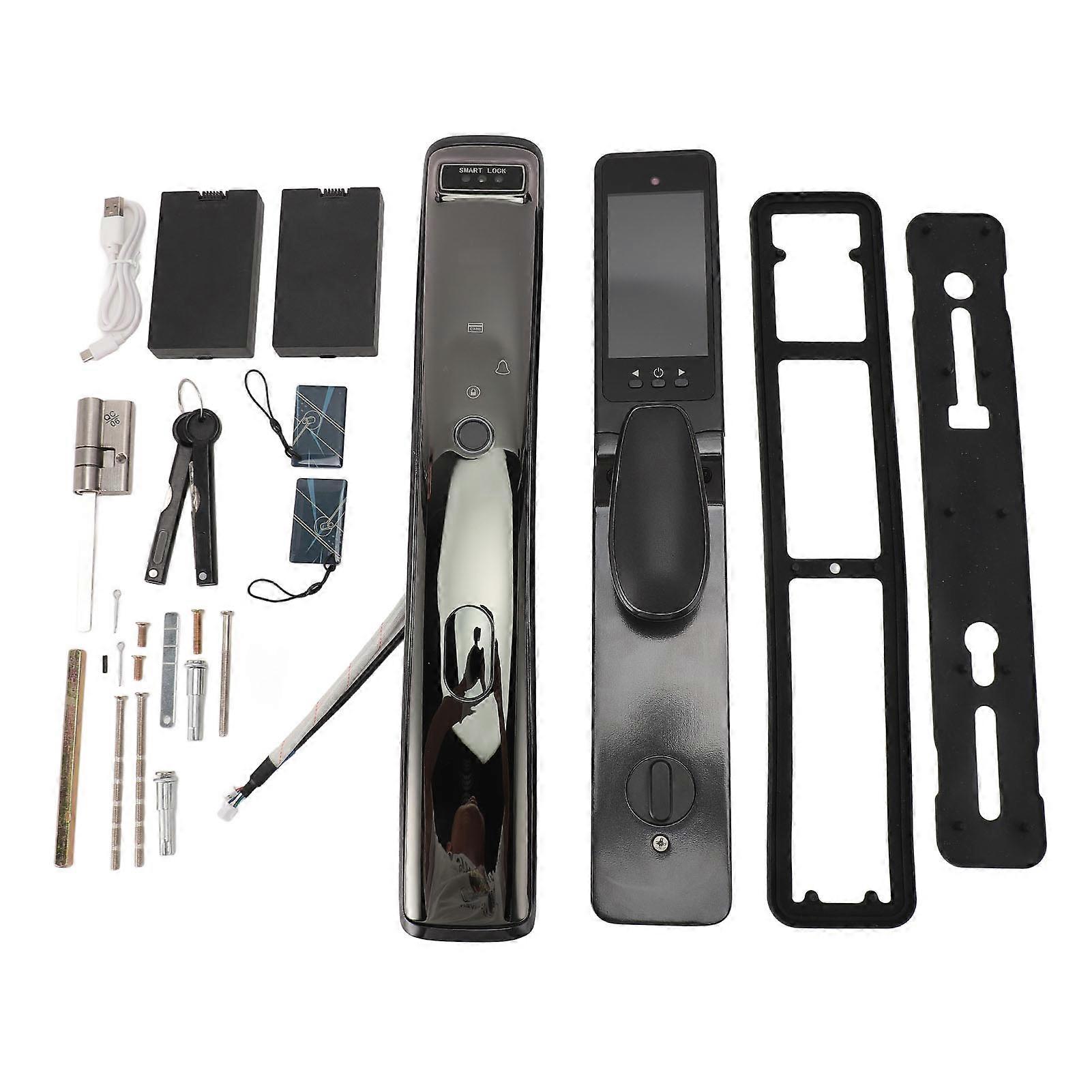 Smart Fingerprint & Face Recognition Door Lock - Keyless Entry with Biometric Security