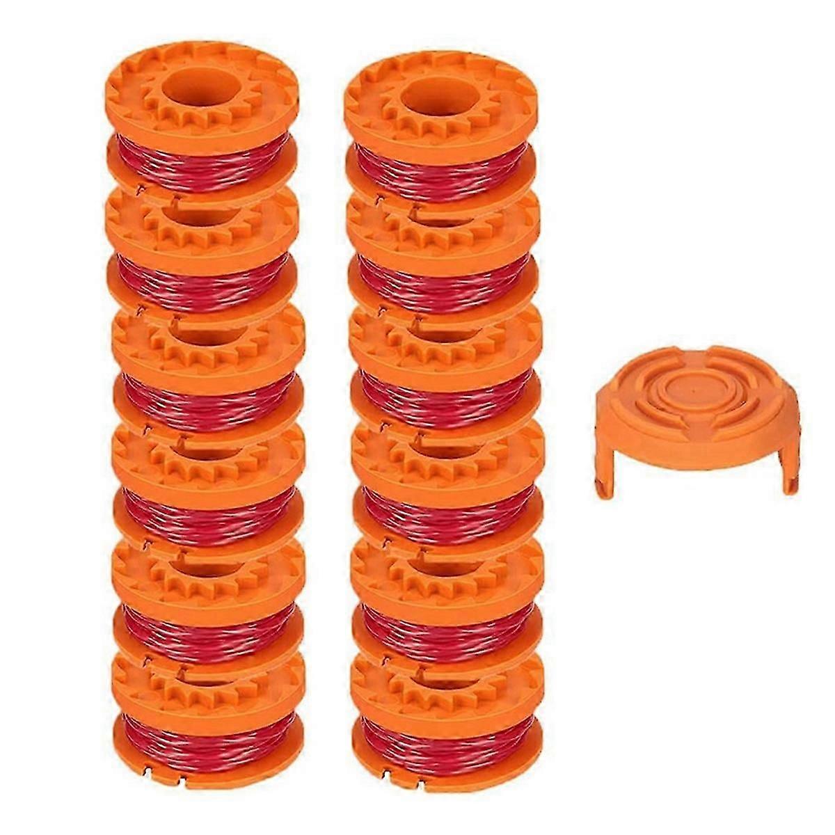 Line Spools, Edger Line Spools, Compatible with Mowers, Lawn Mower Replacement Lines (12 Lines + 1 Cap)
