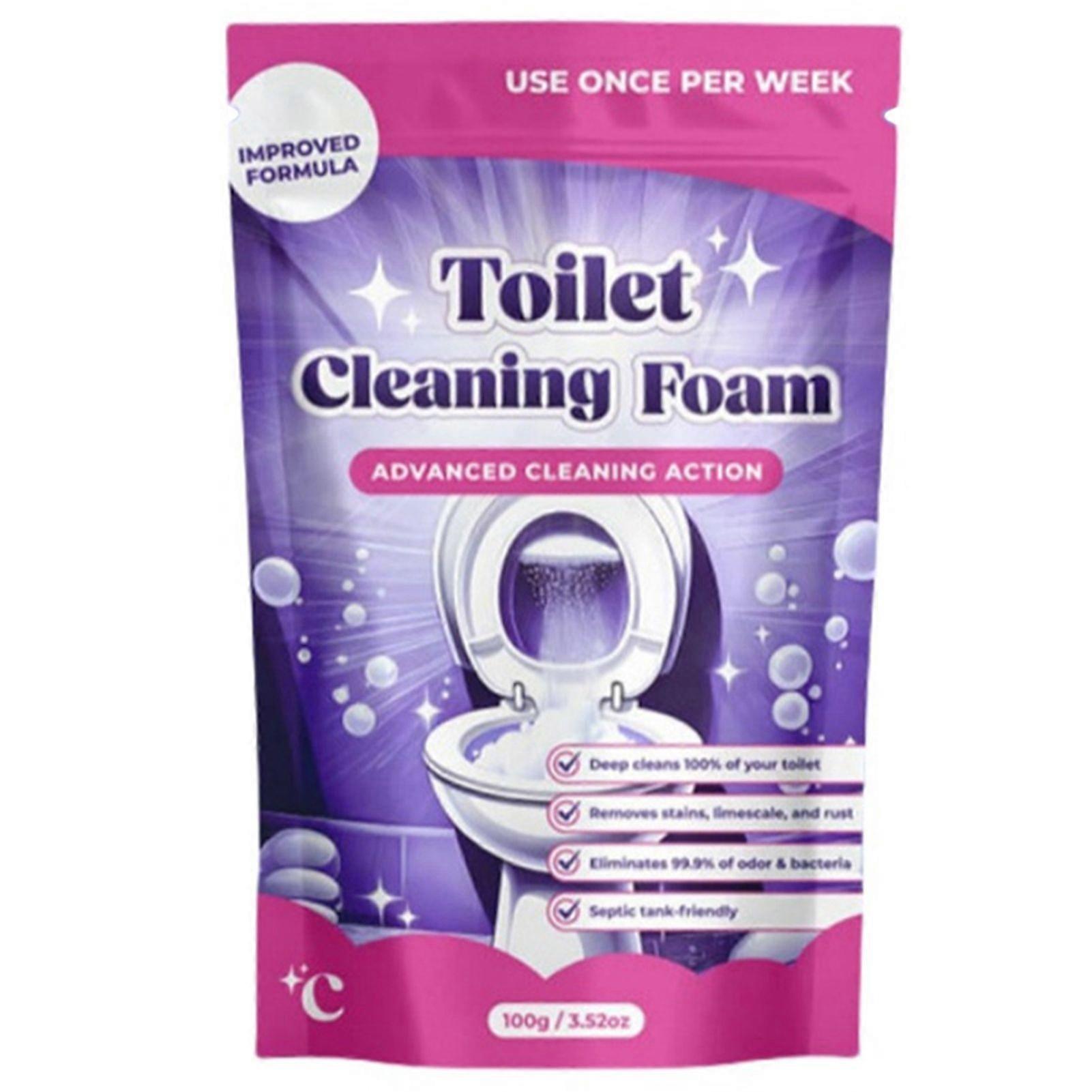 Miracle Powder Foaming Toilet Cleaner, Toilet Bowl Cleaner, Antibacterial Self-Activating for Deep Stain Removal & Fresh Scent
