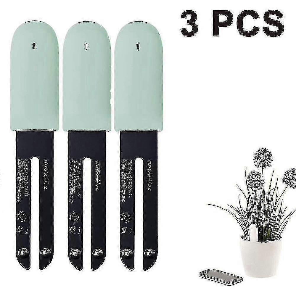 3個の植物モニタースマート植物トラッカー土壌水分計テスター栄養/温度/日光/水分センサー植物検出器花植物ケアH用