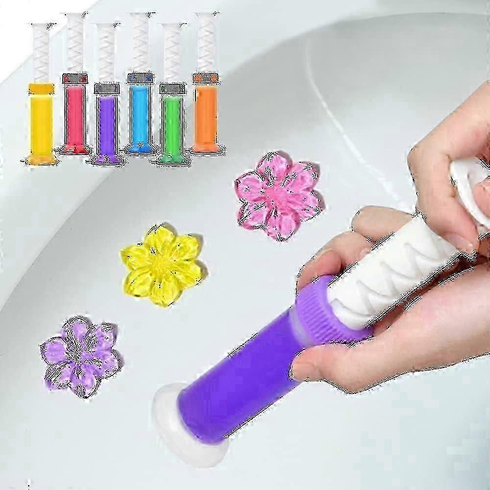 6 Stück/66 Stück Blumenstempel Toilettengel Stempel Langanhaltender Duft Badezimmer Deodorant Reinigung Toilettengel