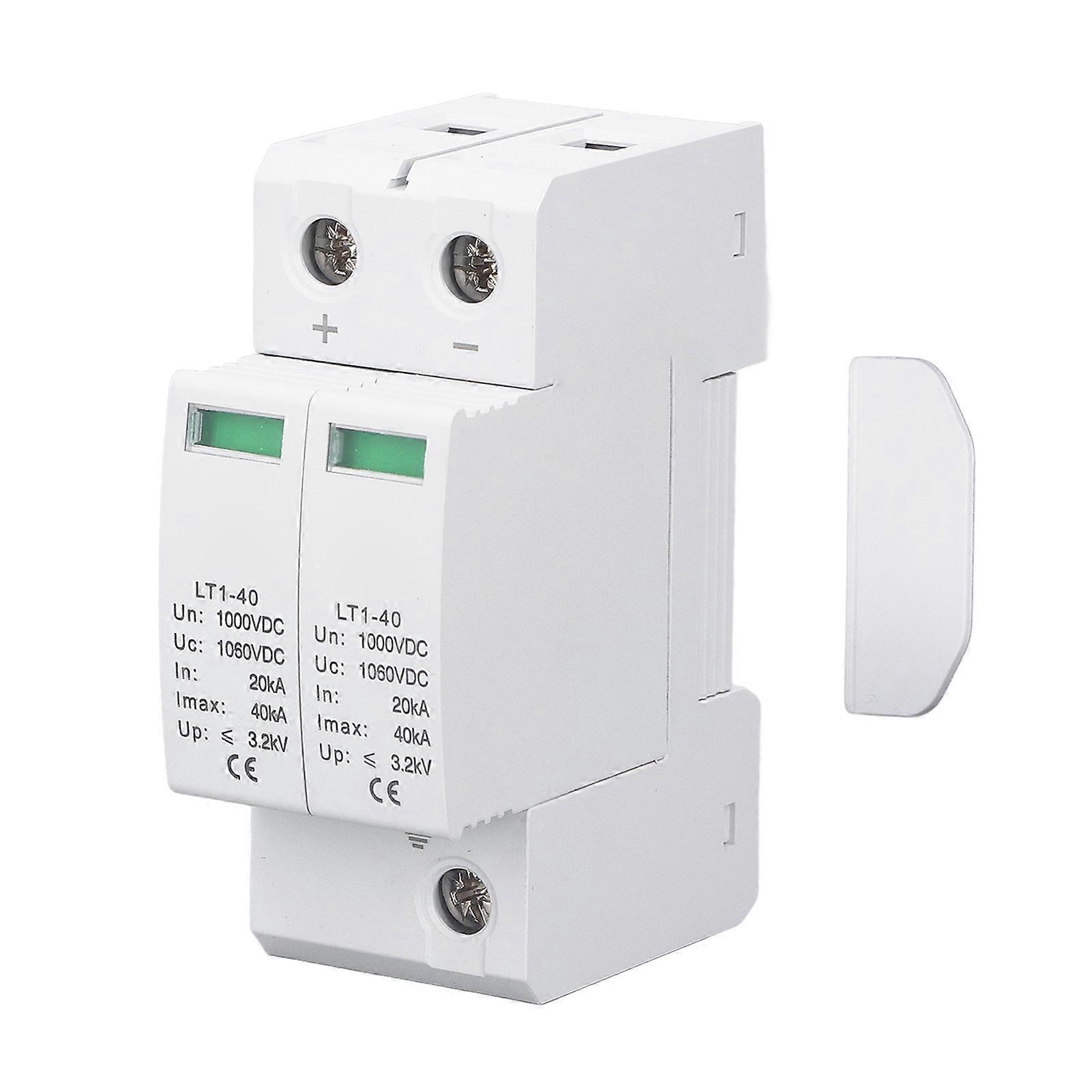 Protective Device 2P Flame Retardant Modular Photovoltaic Surge Protector for Residence Office Building DC1000V