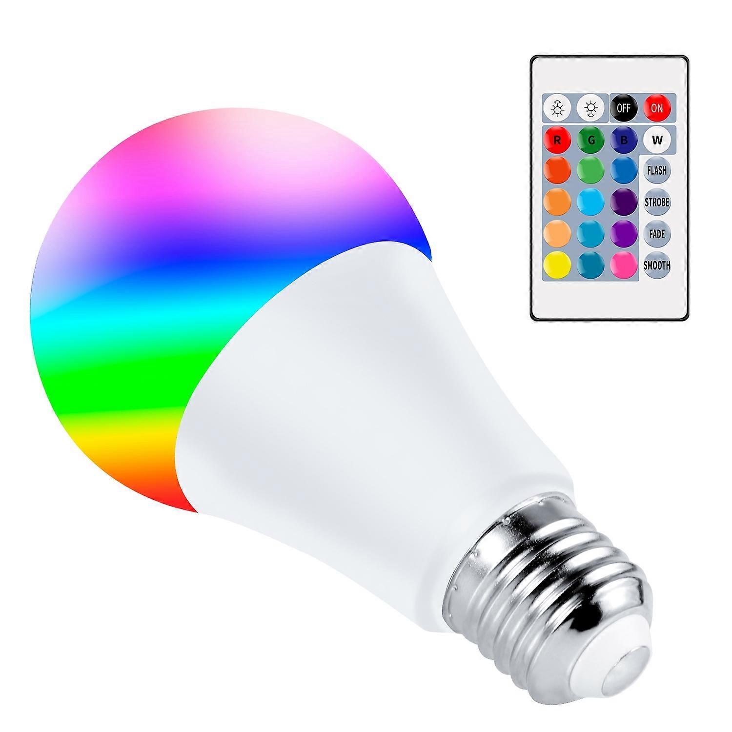 2 PCS 5W Smart Remote Control RGB Bulb Light 16 Color Lamp