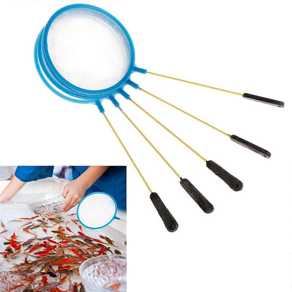 5 Pieces Aquarium Fish Net 4 Inches for Extra Fine Mesh Durable Strong and Safe for Fishing Small Fish Shrimp