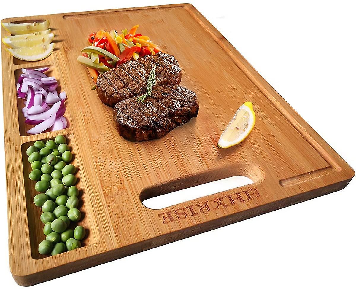 Large Organic Bamboo Cutting Board For Kitchen