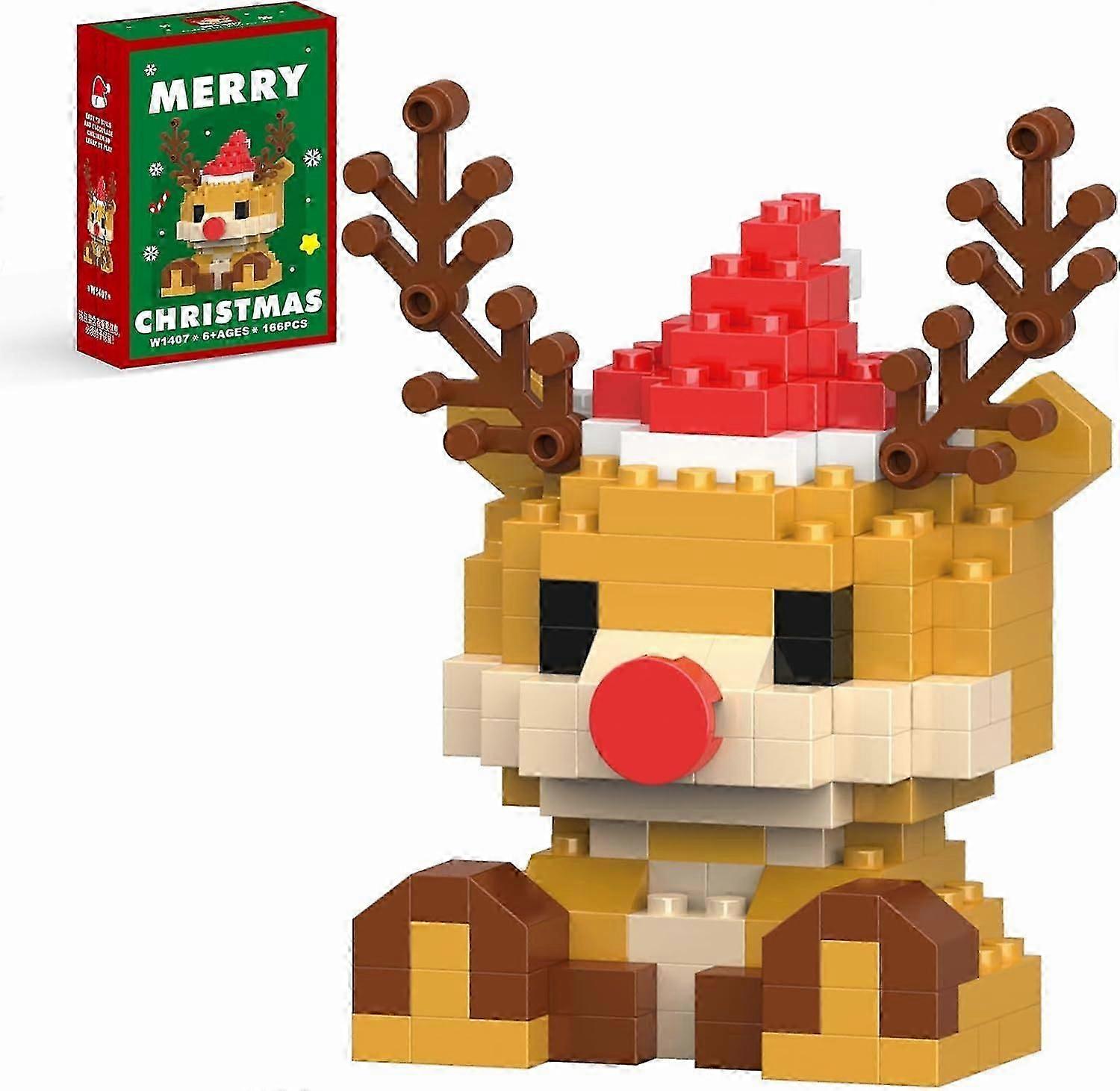 Christmas Tree Building Blocks Set Compatible with Lego Advent Calendar 2024 New Stackable Toys Christmas Gift Reindeer