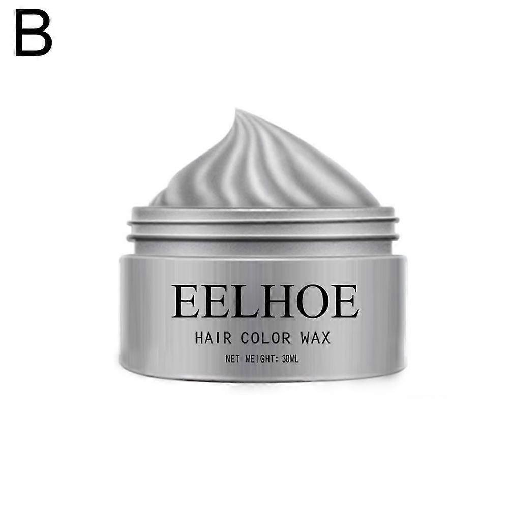 Gray (B)$temporary hair wax grandma gray colorful hair wax hair mud color one-time easy coloring mfhf0417jl01