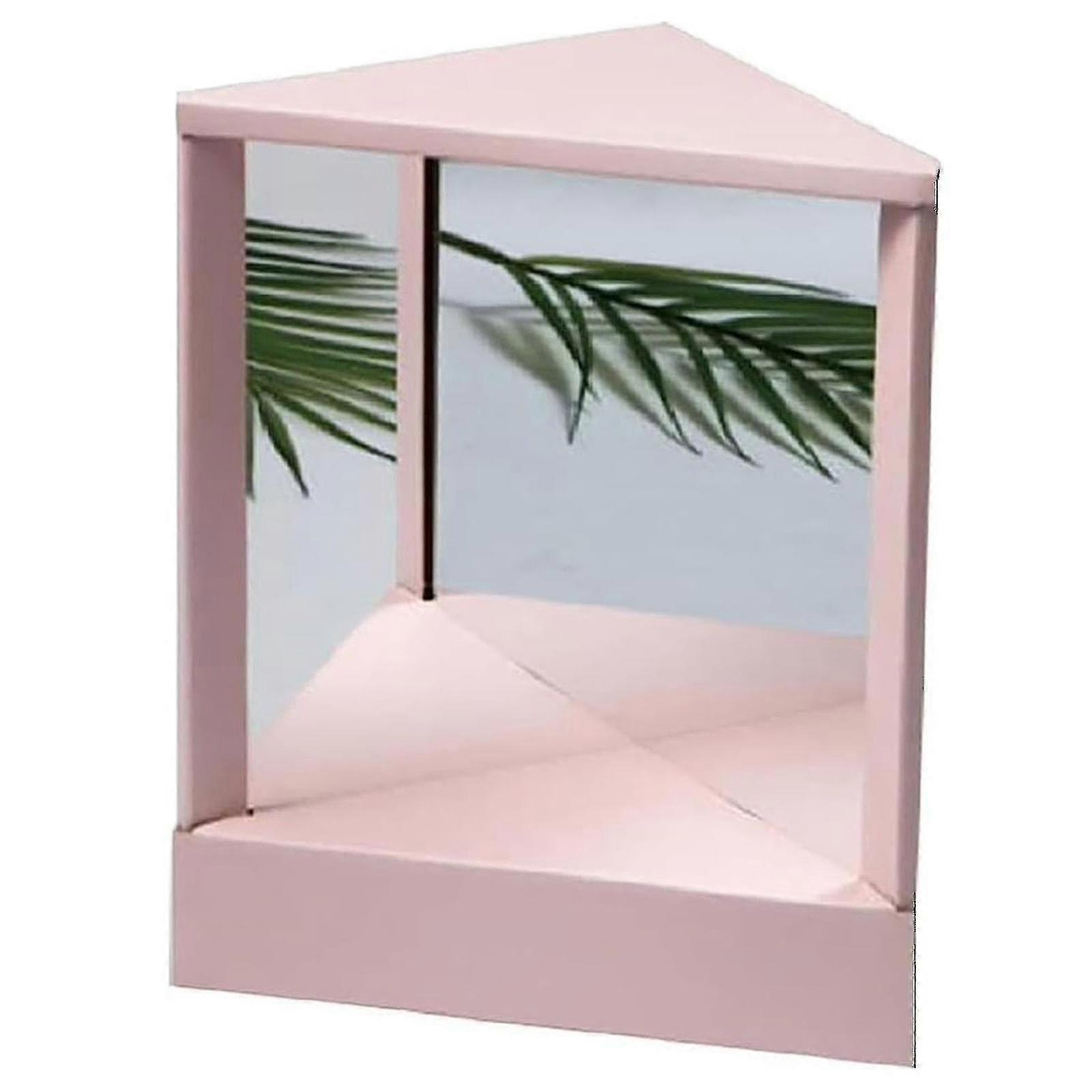 True Mirror Non-Reversing Triangular Fixed Inverted Makeup Mirror