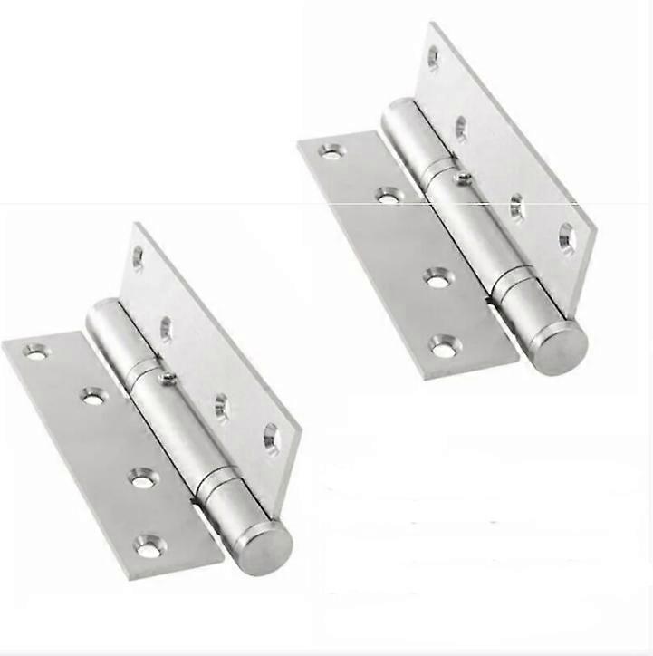 2-Piece Automatic Door Closer with Stop, Silver Door Closer, Adjustable Spring Hinge, Soft Close