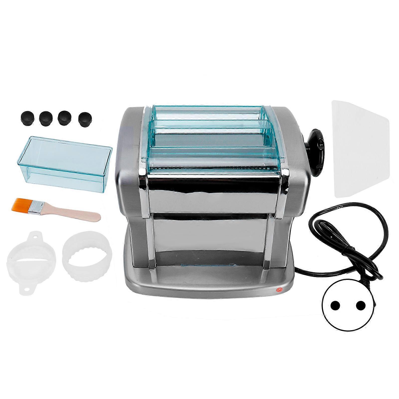 Household Electric Pasta Maker Machine Fully Automatic Stainless Steel Dough Roller Multi-Functional Dumpling Wrapper Maker Compact Design 220V for Ho