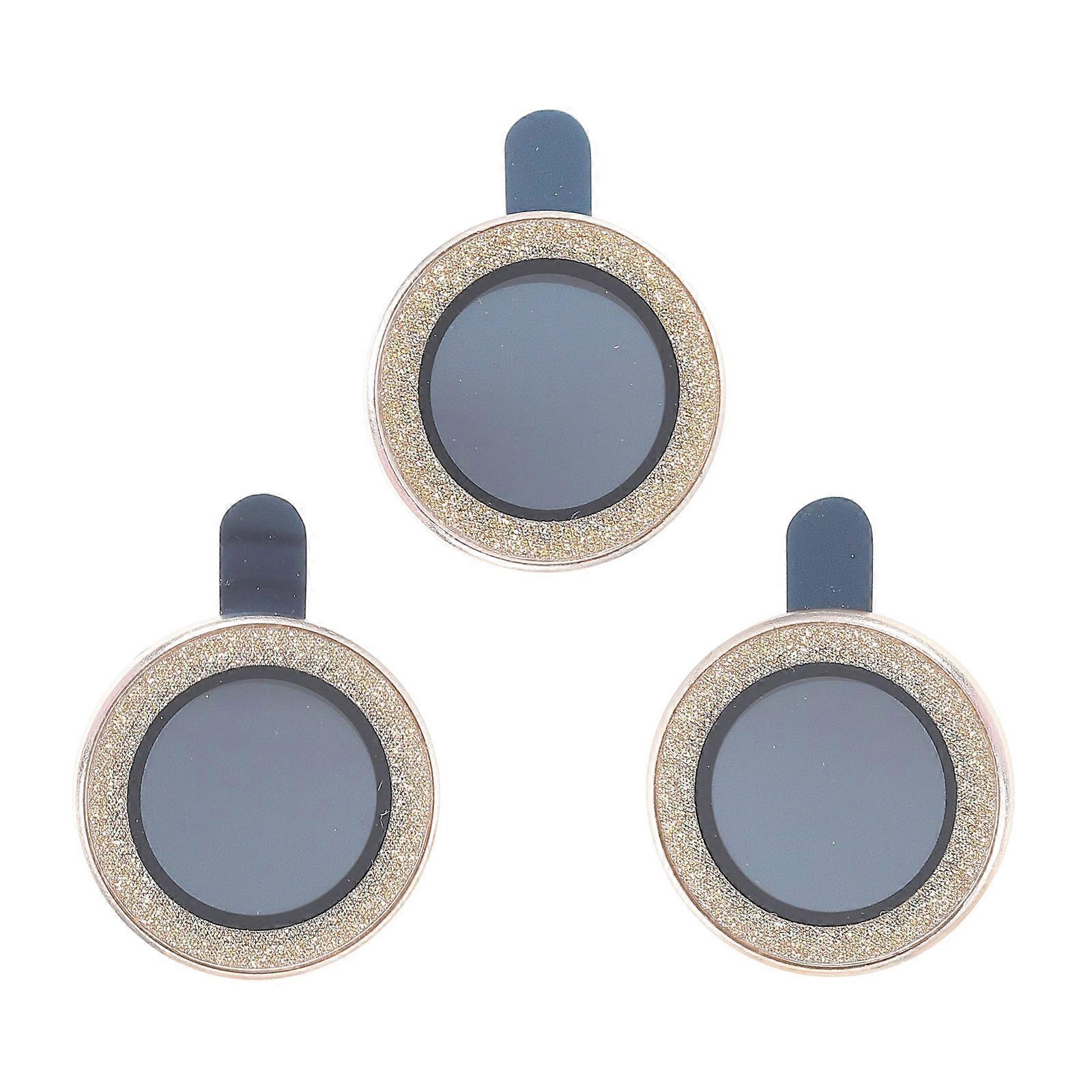 Lens Protectors Square Shape For 13Pro Daily Use Bump Protection 1.6X1.6CM Golden 3Pcs
