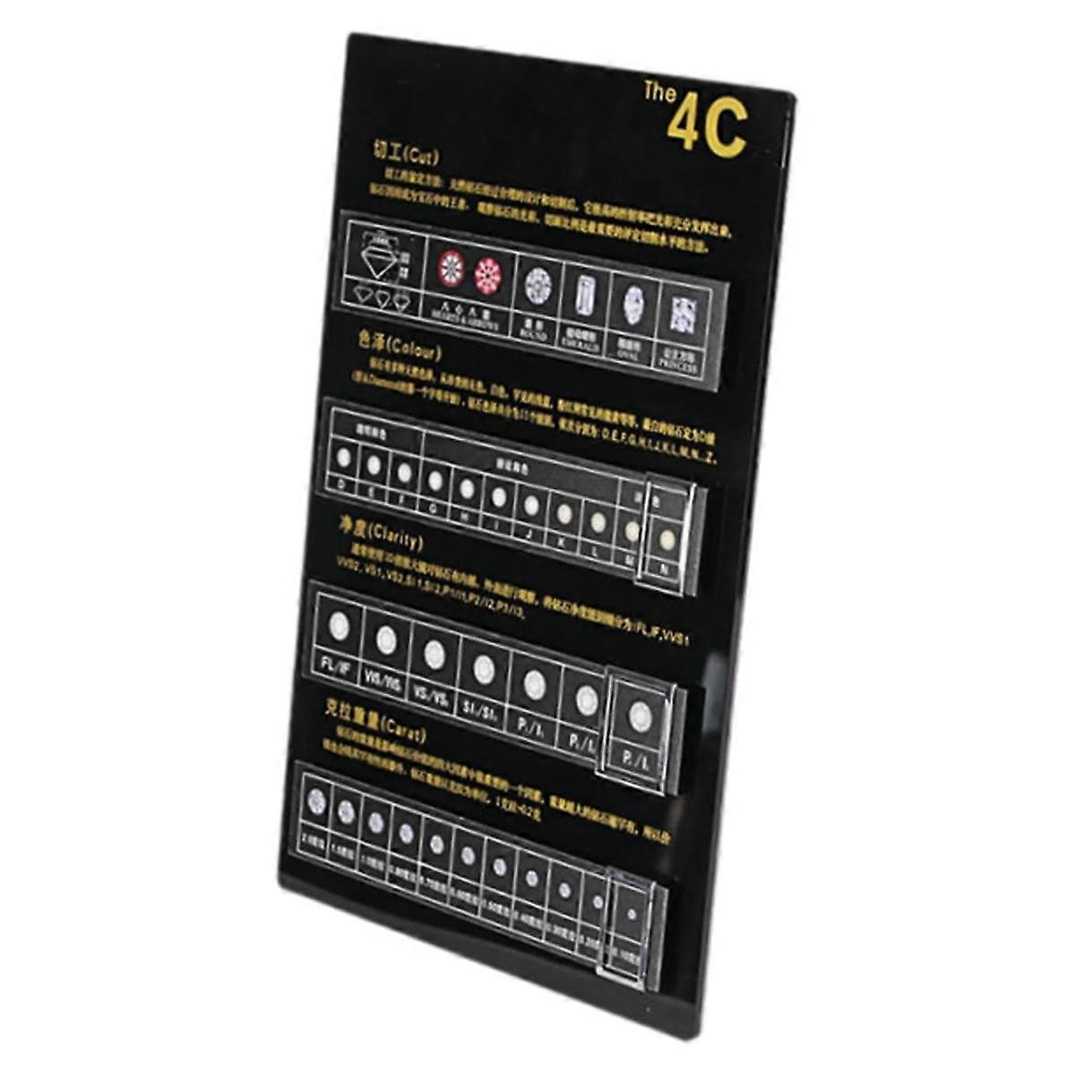 Diamond Grading Board 4C Display Board Jewelry Tool Identification Tool Teaching Prop for Education Classification,B