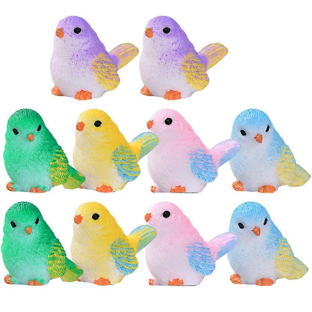 a polished product description for your **10pcs Adorable Miniature Bird Figurines**:
**10pcs Adorable Miniature Bird Figurines – Resin Animal