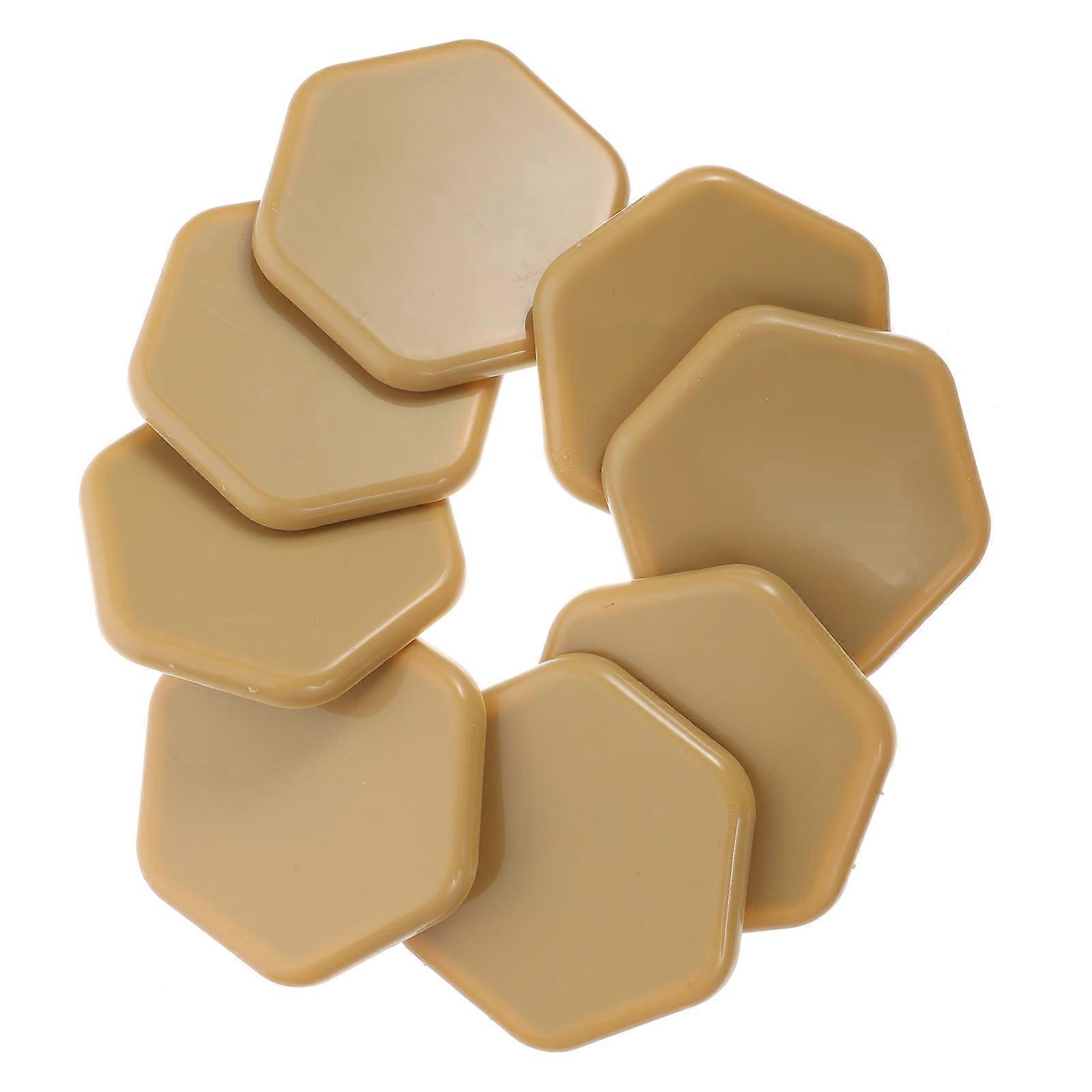 Furniture Pads Hardwood Floors Hexagonal Shape ABS Material Reduce Noise Easy to Move 8Pcs