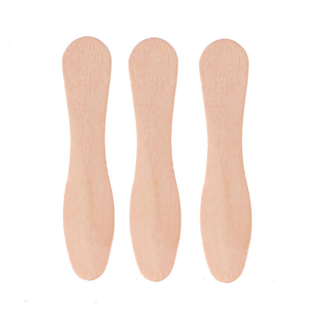 Serving Spoons Mini Taster Spoons Wooden Ice Cream Spoons Style 7.5x1.6x0.1cm 200Pcs
