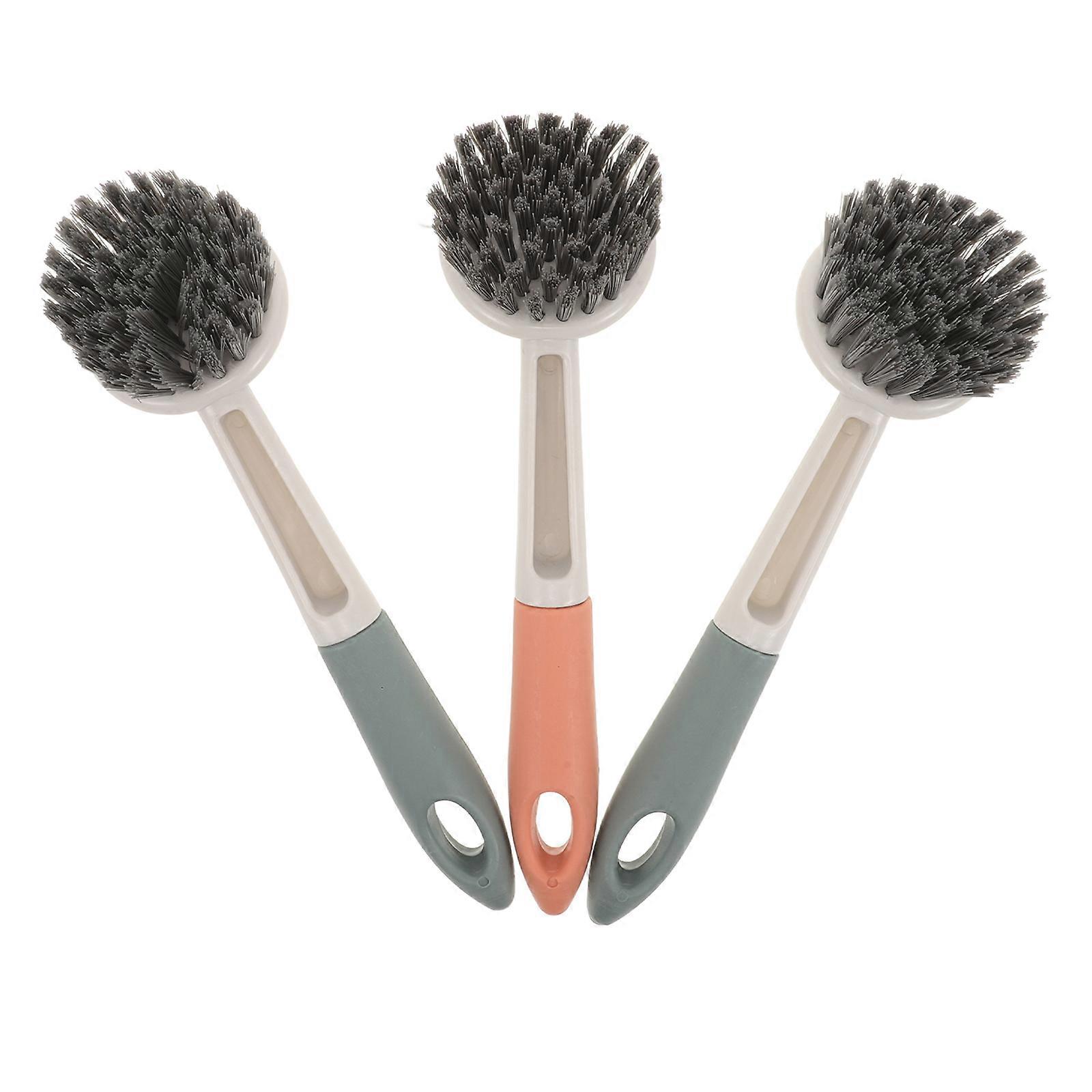 Cleaning Brushes For Pot Multifunctional Cleaning Practical Kitchen Cleaning Tools Useful Bowl Cleaning Assorted Color 3Pcs