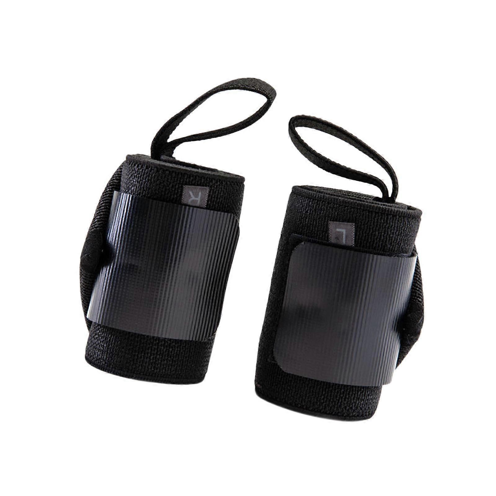 Fitness Wrist Strap for Support and Compression – Breathable Flexible Black Wrist Band for Injury Protection and Stability