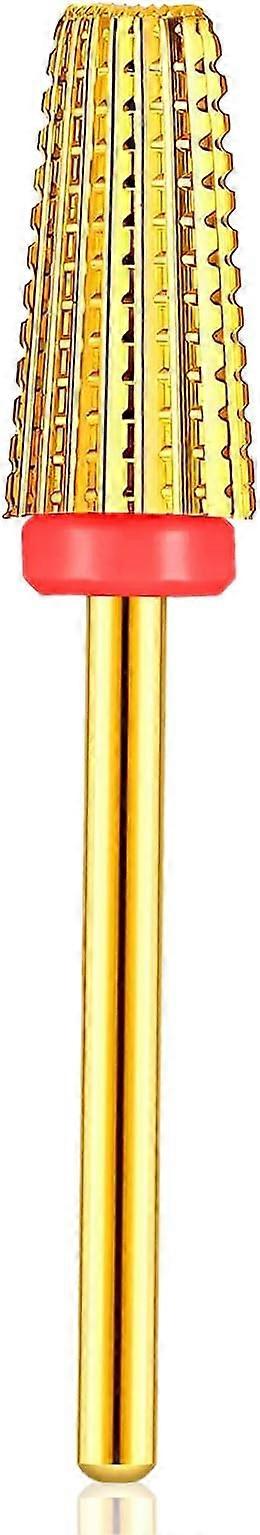 مثقاب أظافر كربيد 5 في 1 ، ملحق مثقاب الأظافر 2.35 مم ، لقم ثقب الأظافر ، مثقاب الأظافر الكهربائي الاحترافي 3/32 بوصة ، لباديكير مانيكير (ذهبي)