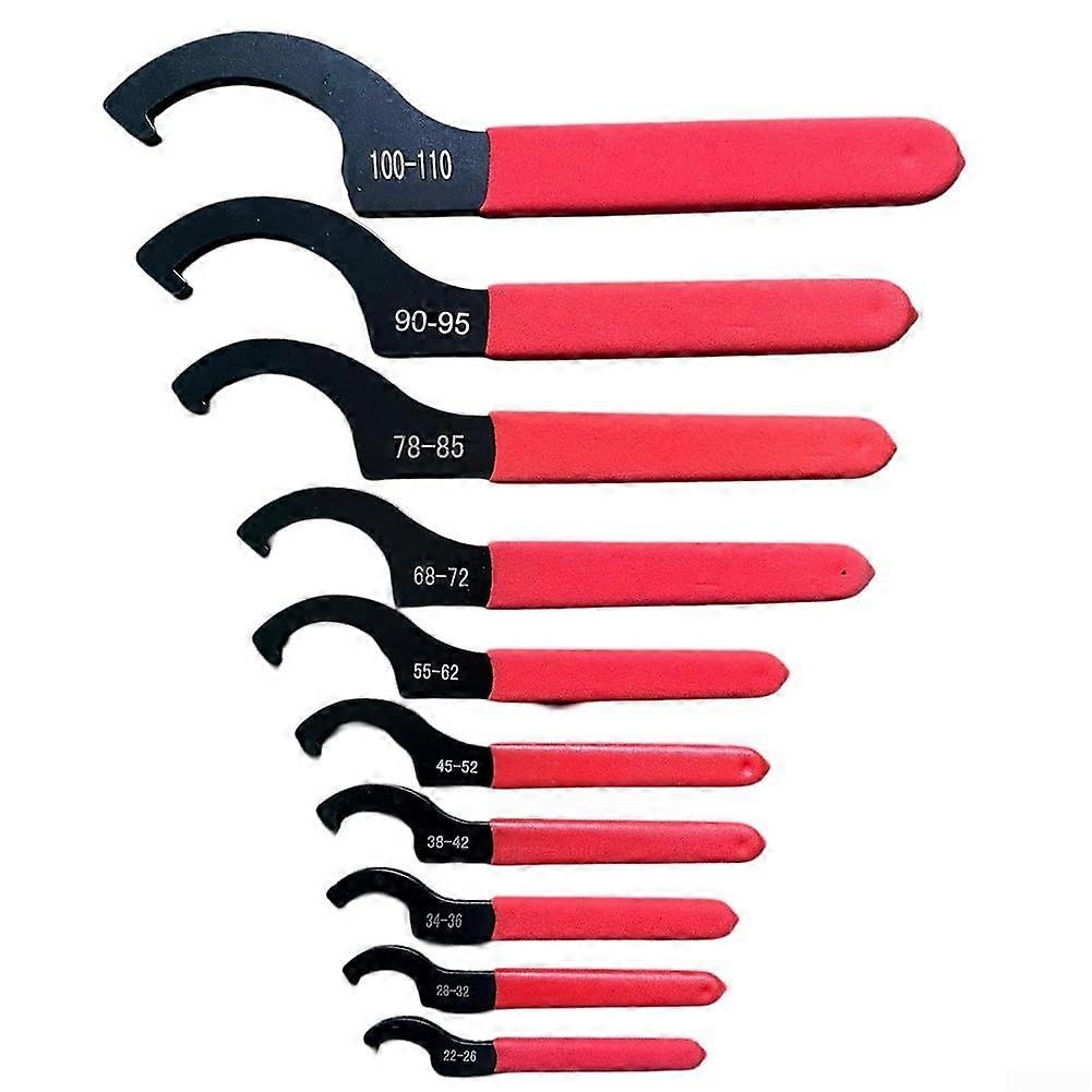 10-Piece Wrench Set With Adjustable C-Hooks And Non-Slip Grip For Enhanced Stability During Use