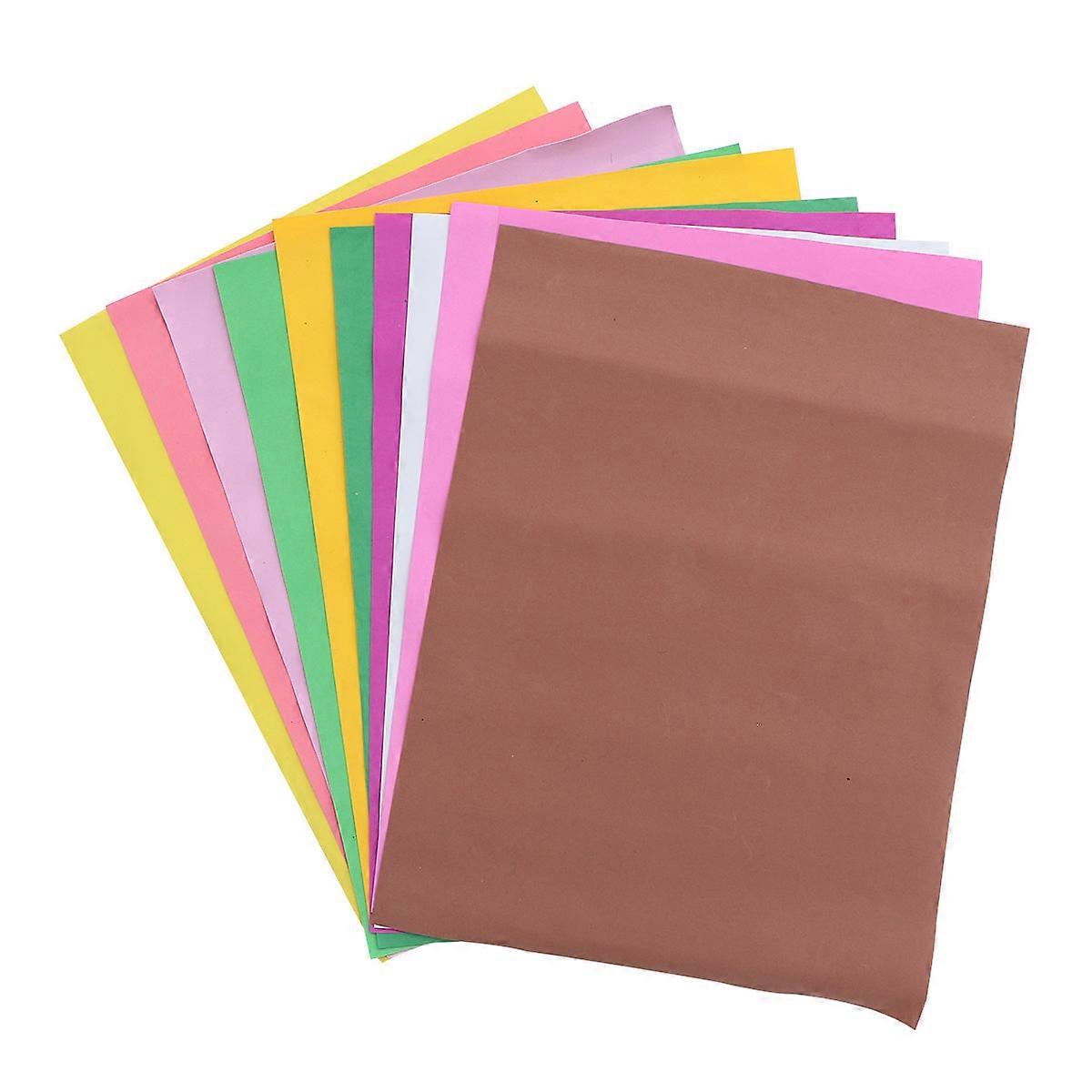 Colorful Handmade Craft Sponge Paper 10pcs Pack for DIY Art, School Projects, and Home Decoration Flexible, Easy to Cut