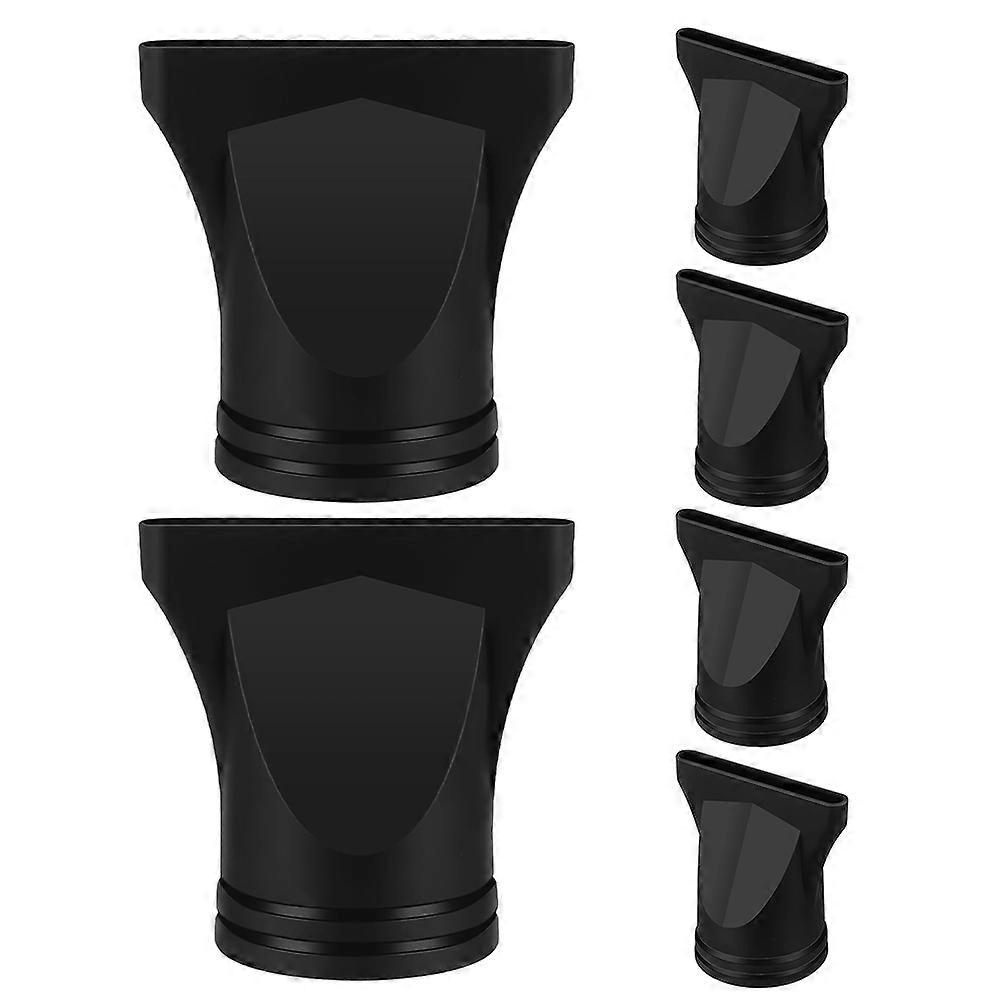Hair Diffuser Cap Universal Hair Dryer Attachments Black Plastic Precision Styling Daily Use 6Pcs