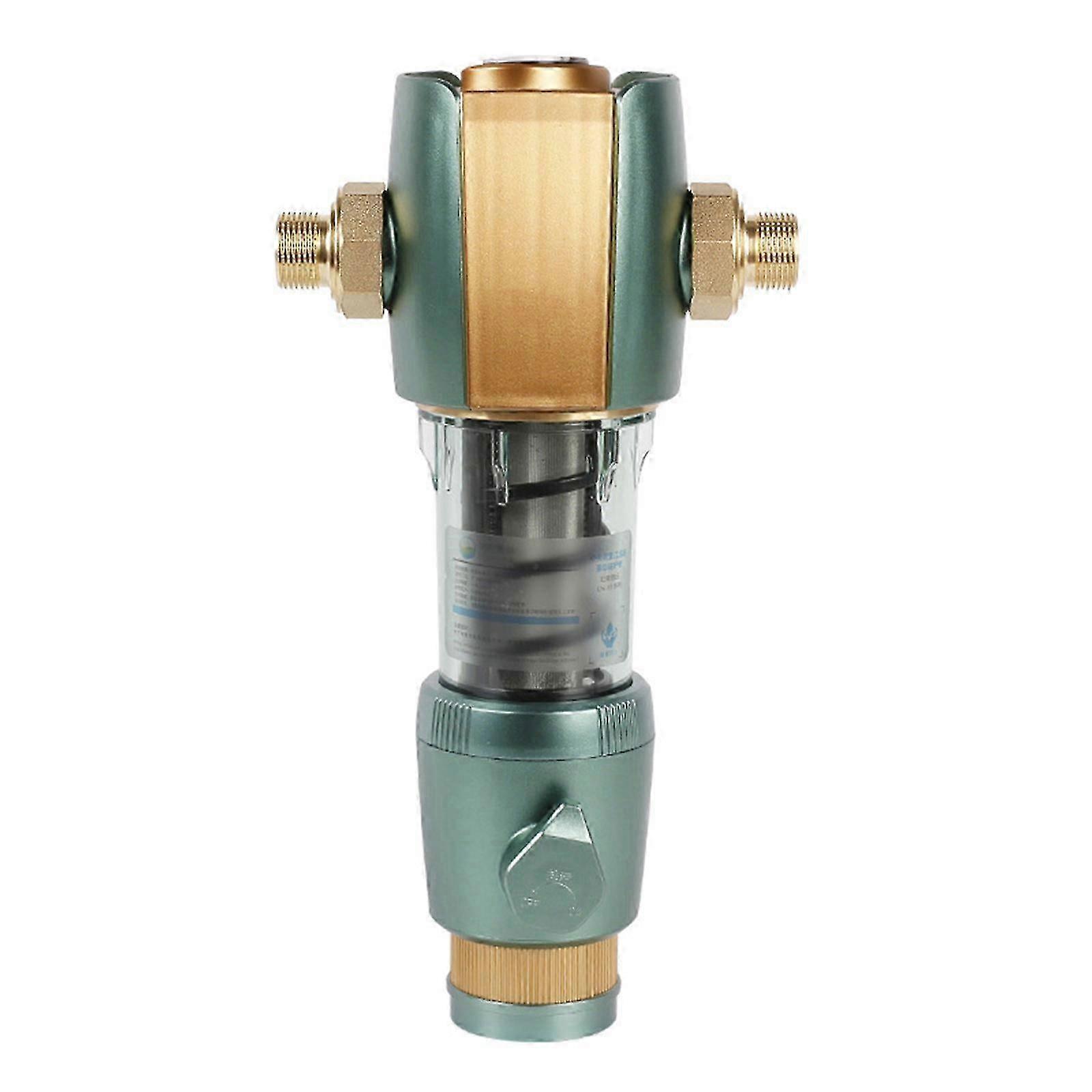 (7 Tons Large Flow Mo) Water Filtering Solution Full House Pre Filter With Gauge Home Water Purifiers Metal Texture Perfect For Safe Drinking