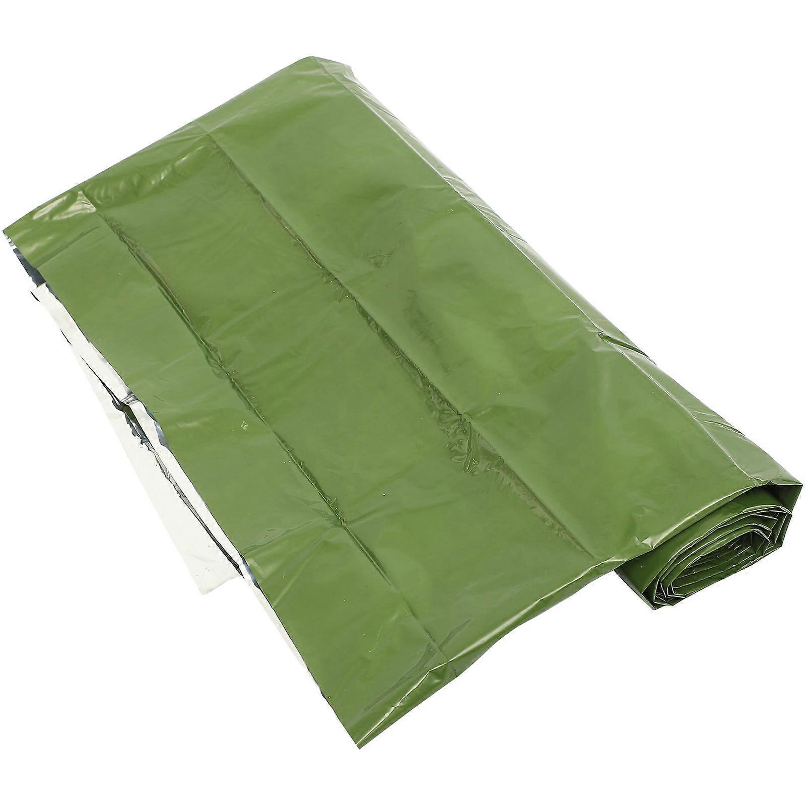 Rescuing Survival Blanket PE Material Sun Protection Cold-Proof For Tourism 210X130X2CM Silver 1Pcs