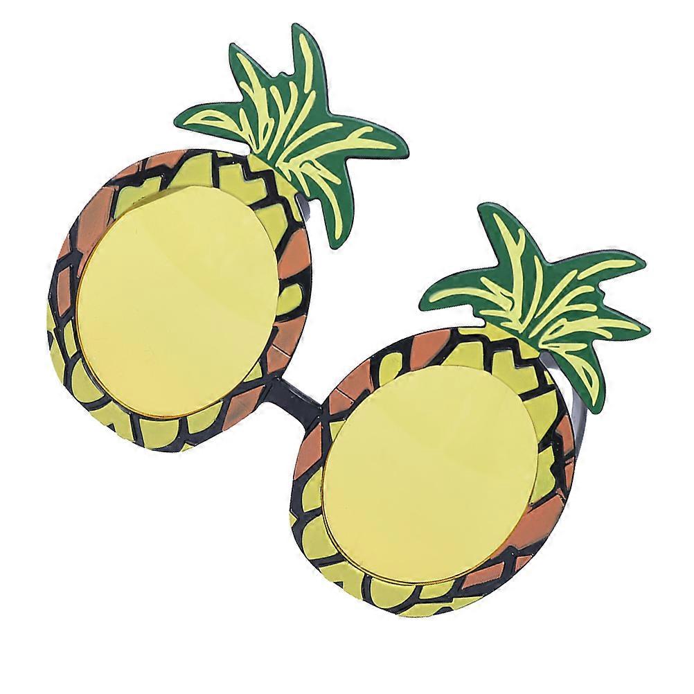 Fruit Eyeglasses Pineapple Themed Party Decorations Yellow 14 x 11 x 1cm Cosplay Accessory 4Pcs