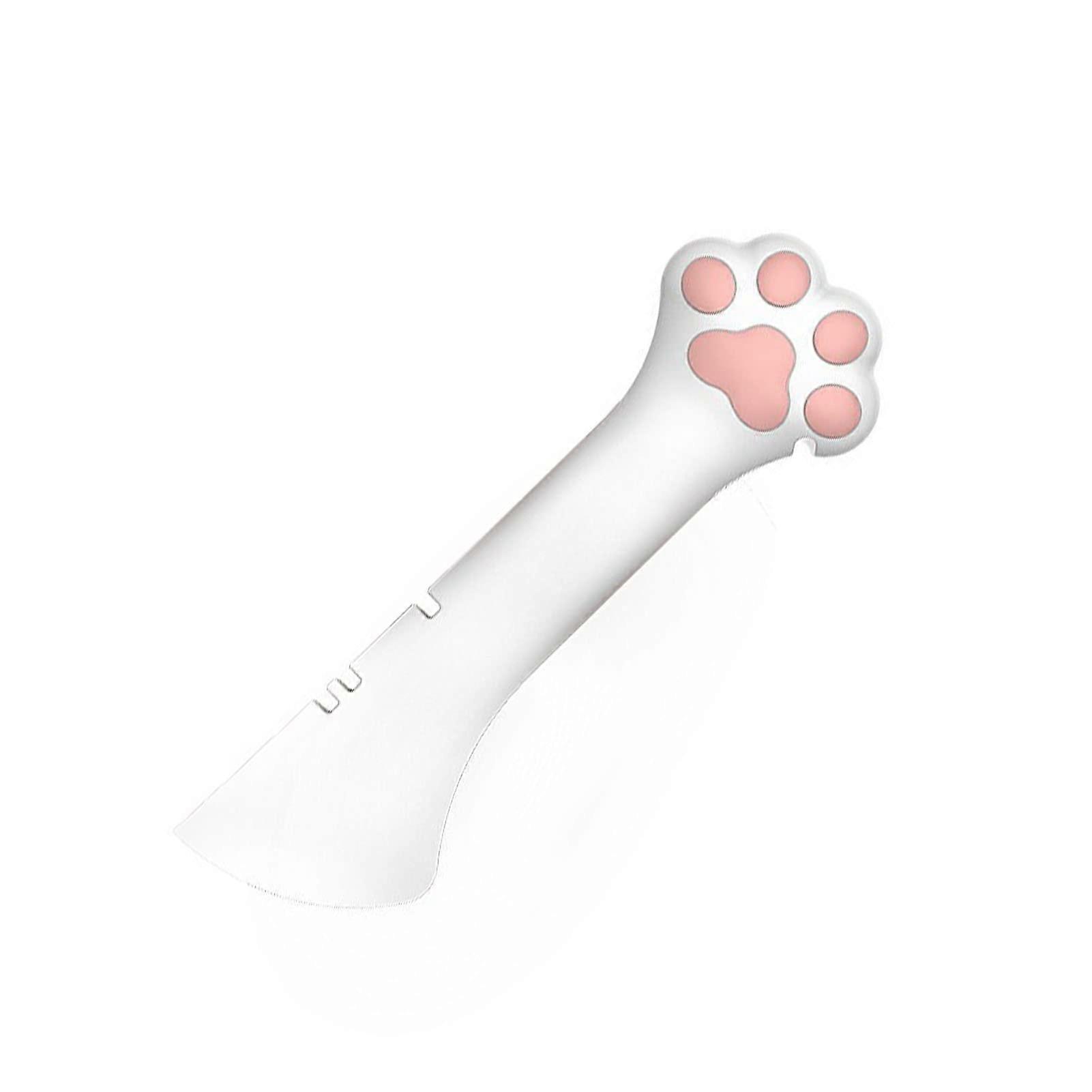 Cat spoon with curved head for easy feeding, hassle for cat owners (WHITE)'