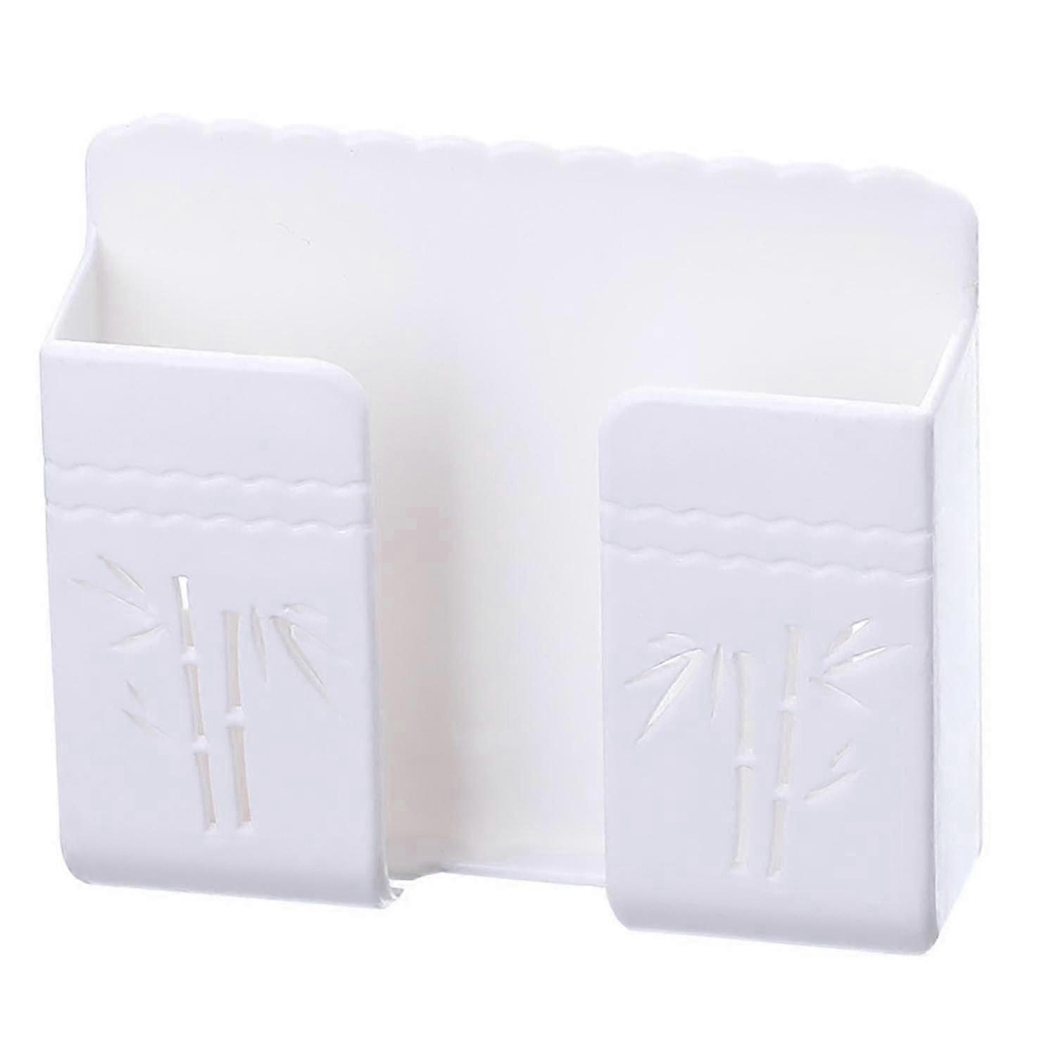 Phone Storage Box Self Adhesive Multifunction Punch-free Wall-mounted Remote Controller Holder For Compatible Devices