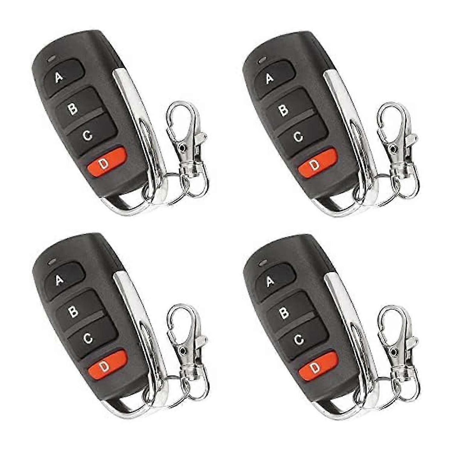 4Pcs Universal Duplicator Remote Garage Door Remote,Remote for Gate, Remote Control Key Fob, Replace