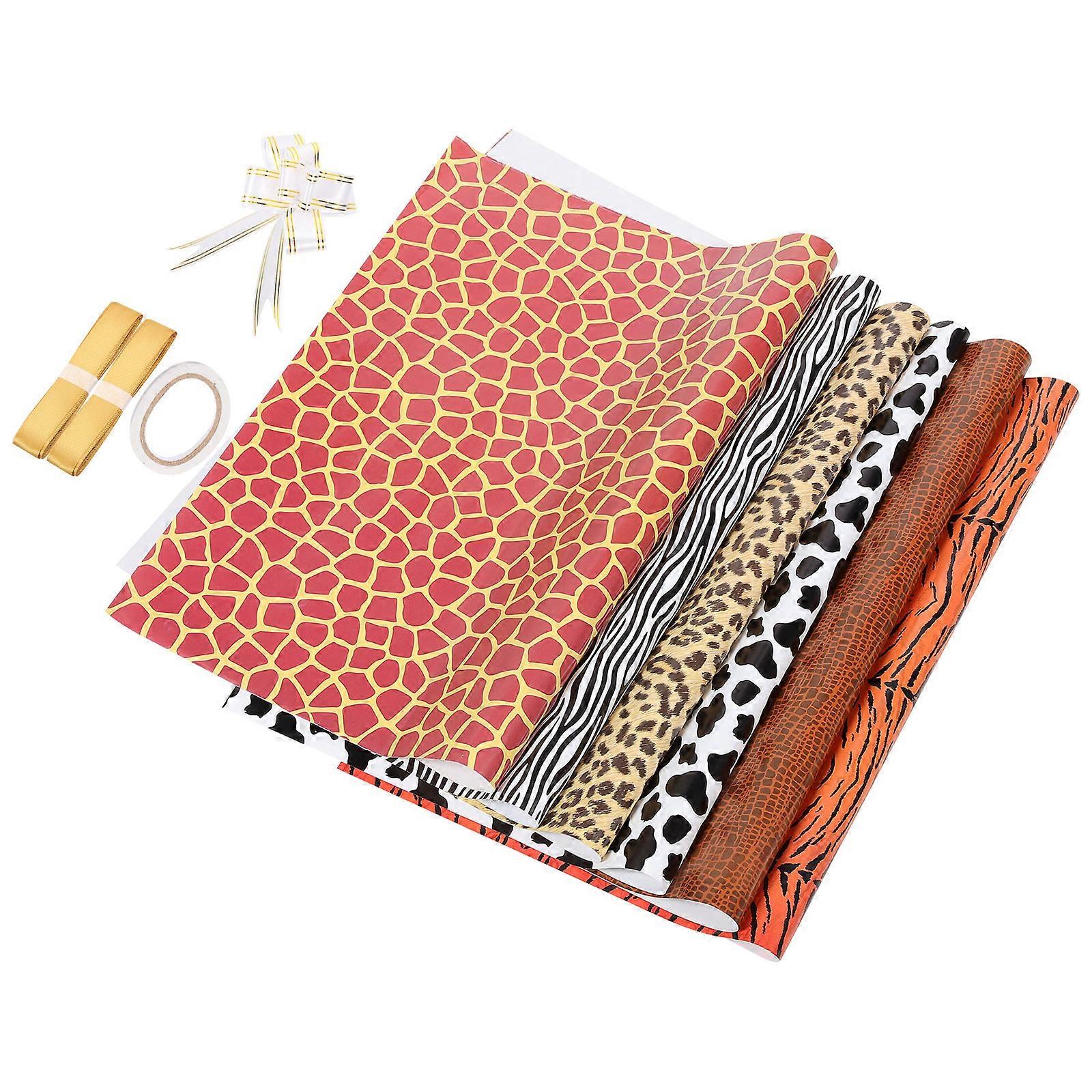 Trendy Wrapping Paper present Wrapping Book Cover Rectangular Assorted Color 6Sheets