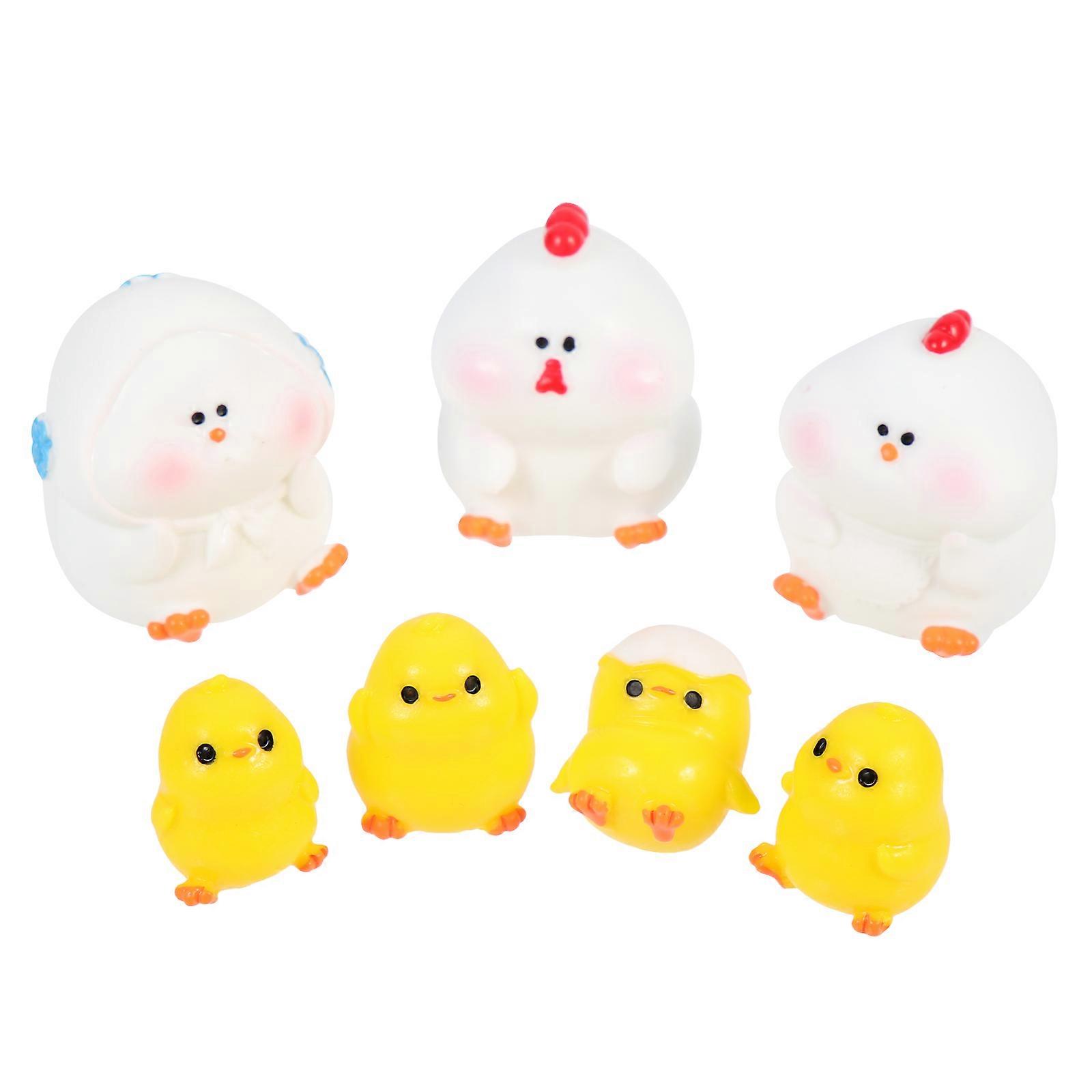 Here's a polished and professional product description based on your input:
**13PCS Resin Animal Model – Lifelike Mini Chicken Figurines