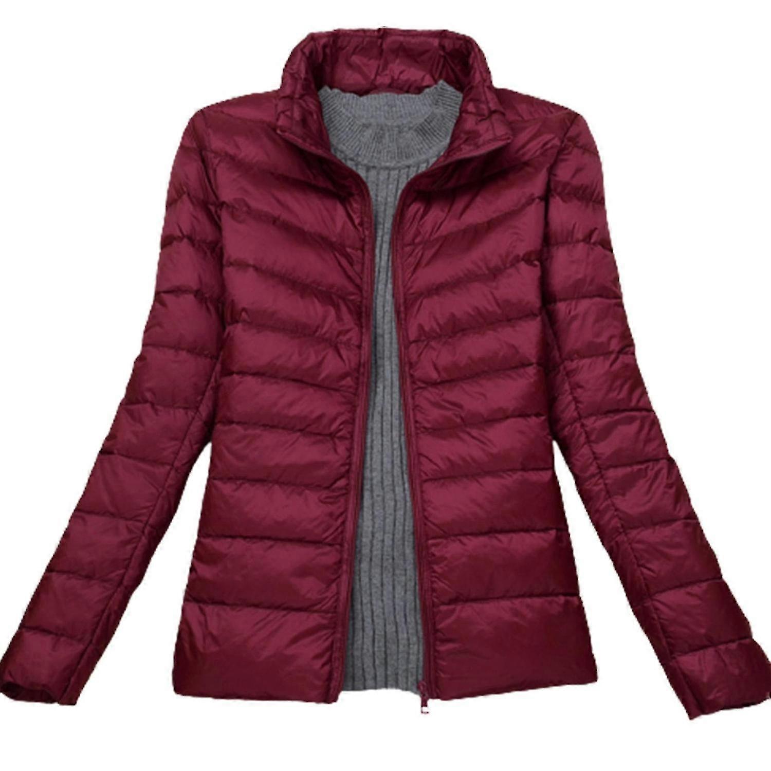 Women's Zip-up Stand Collar Jacket Thick Down Jacket Suitable for Gatherings