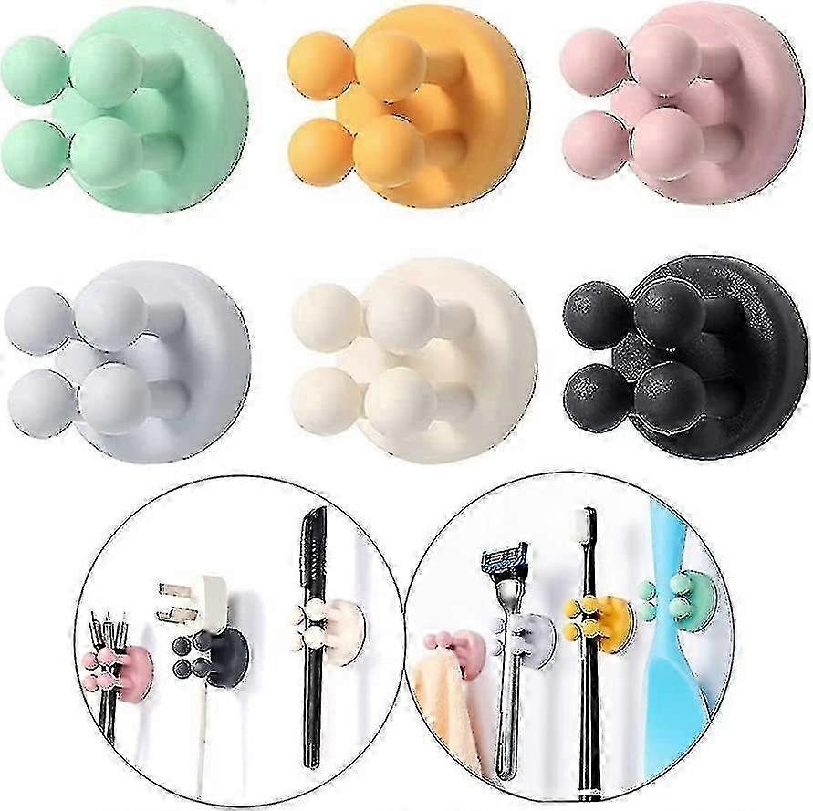 Silicone Toothbrush and Razor Holder Multi-Function Waterproof Self-Adhesive Hook