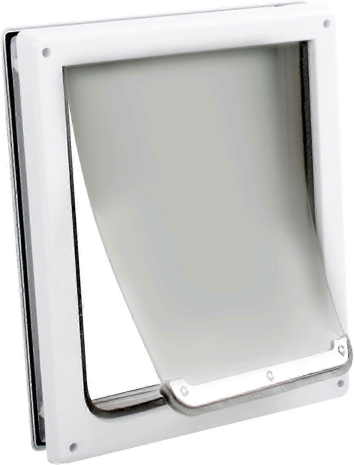 2 Ways Locking Pet Flap Door for Dogs - Pet Door with Clear Flap (Medium)