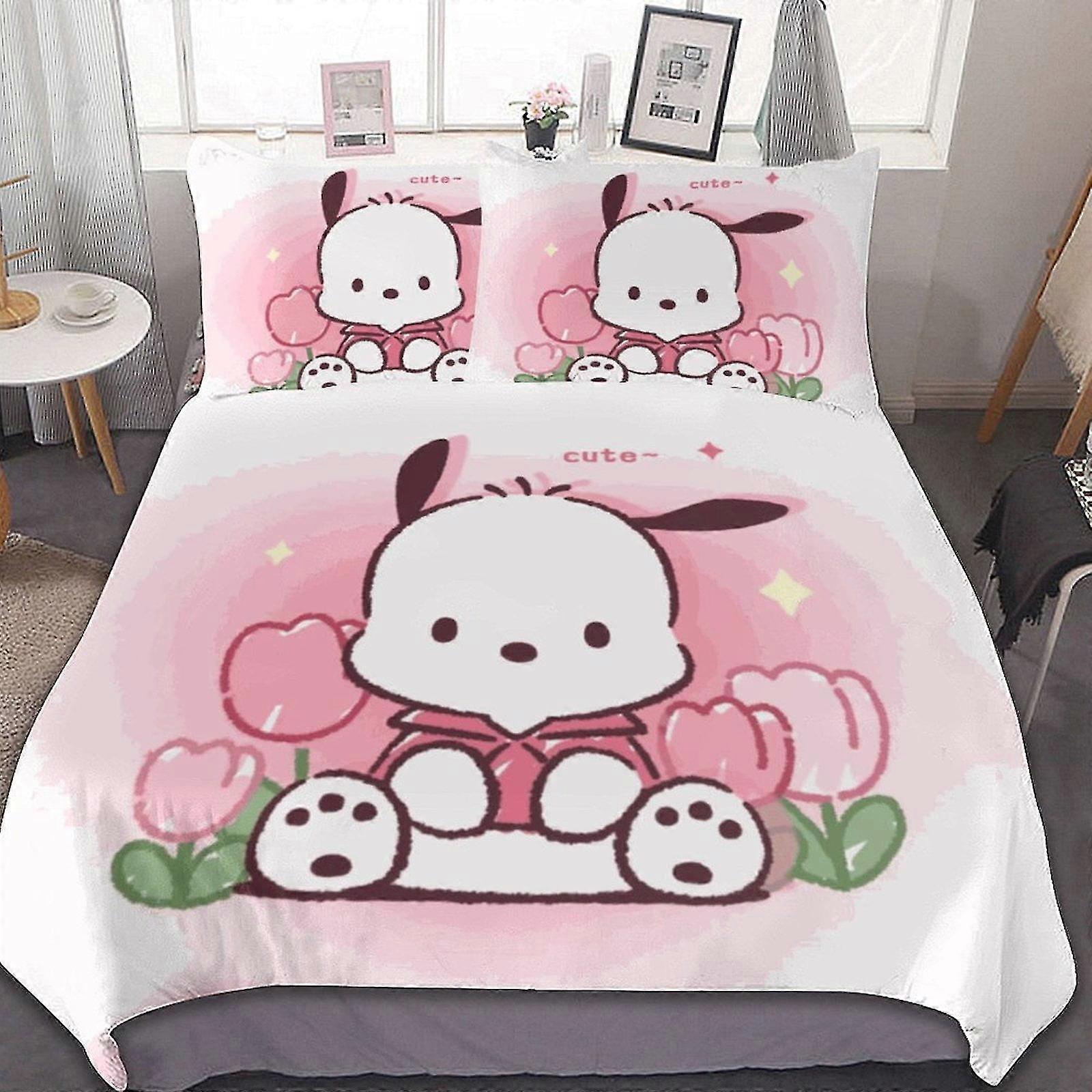 Lightweight Microfiber Bedding Set with 3D Print, Includes 1 Duvet Cover and 2 Pillow Shams for Kids